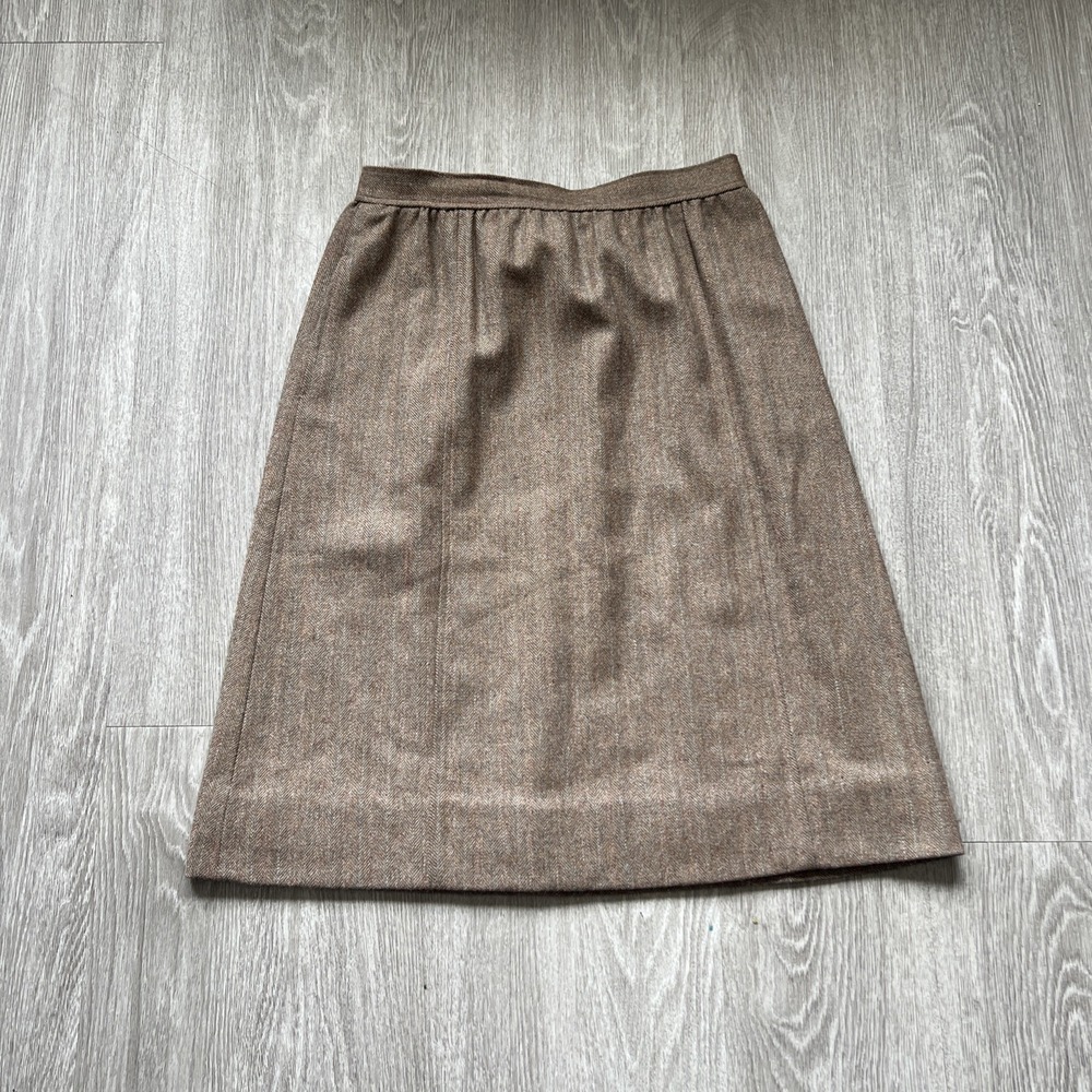 Vintage The Villager Women's Academia Pure Wool Secretary Skirt Preppy Nerd 16